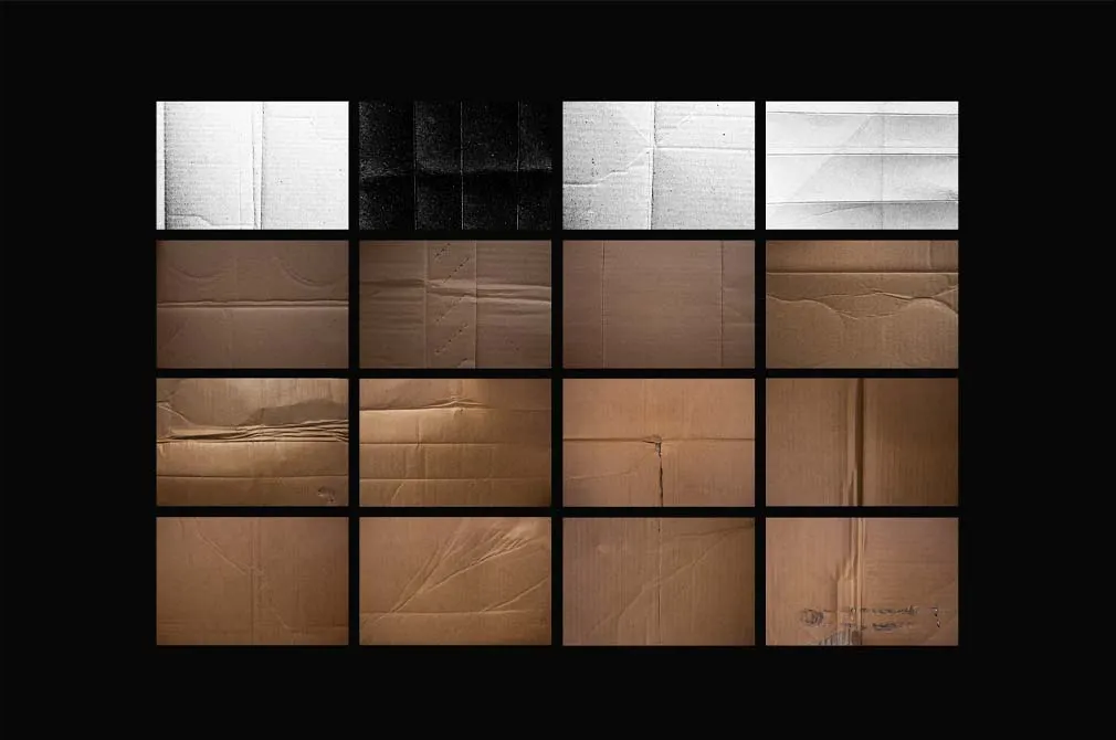 Folded Cardboard Textures Collection
