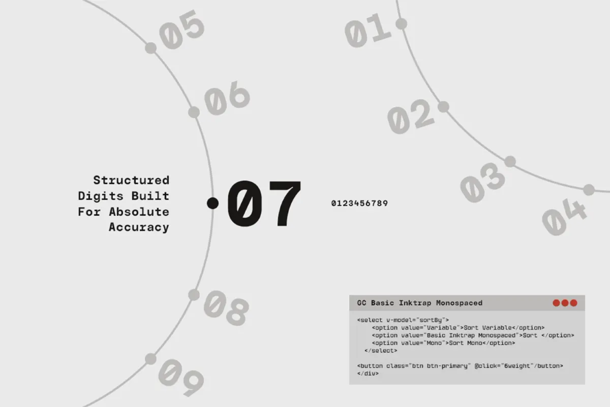GC Basic Inktrap - Variable Monospace Font