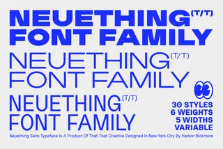 Neuething - Geometric Sans Font Family