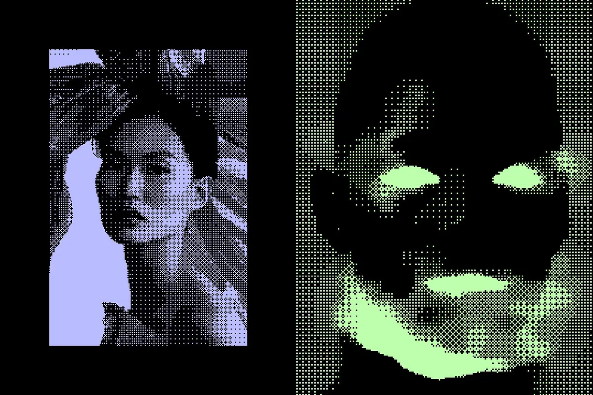 Dithered Bitmap Photo Effect