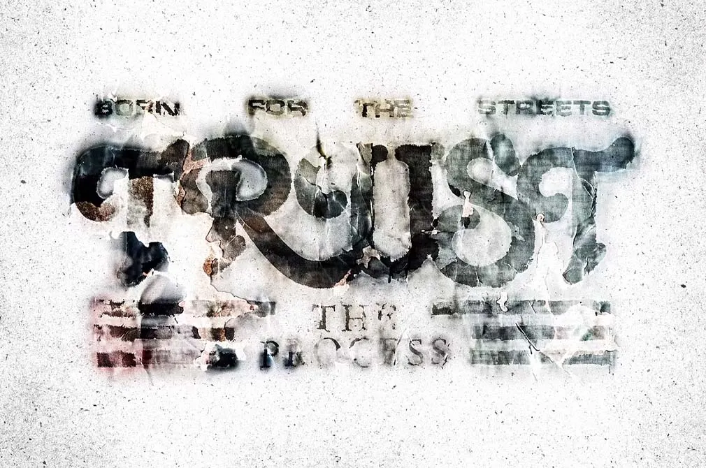 Grunge Distortion Text & Logo Mockup