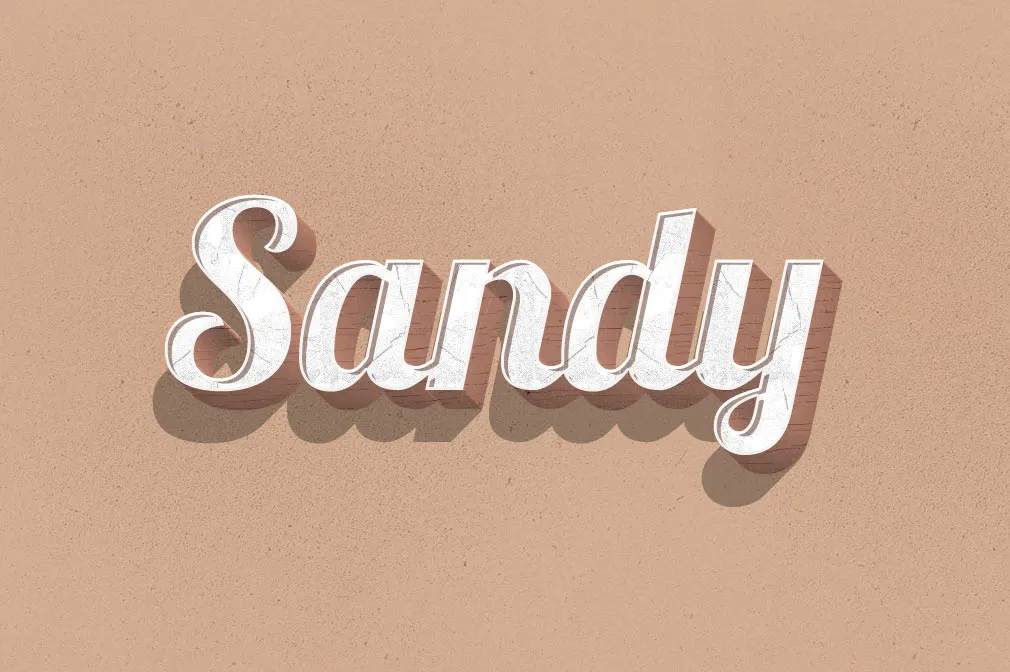 Retro Wood Text Styles