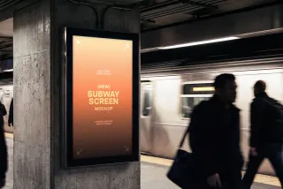 Subway Vertical Screen Mockup