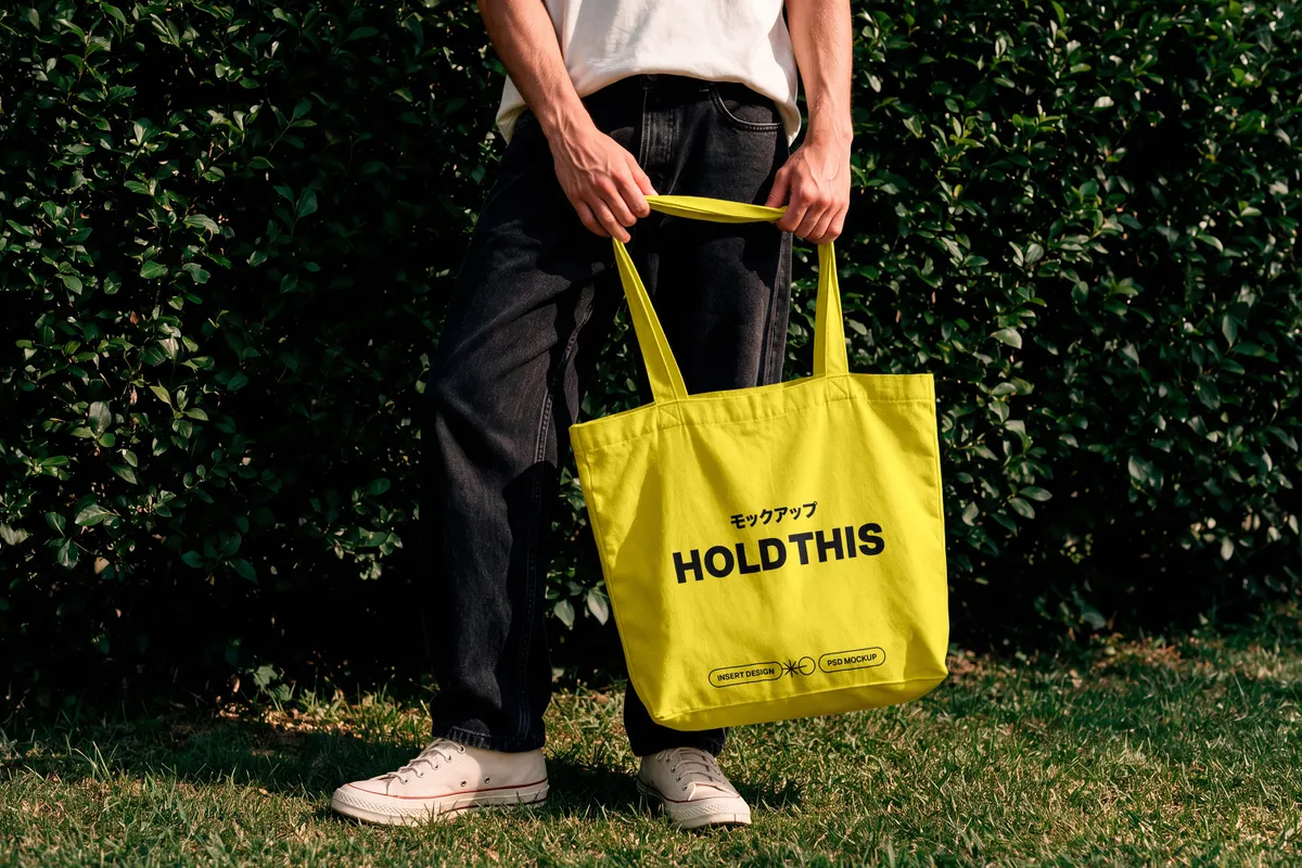 Tall Cotton Tote Bag Mockup