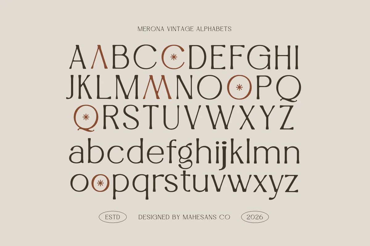 Merona – Vintage Display Typeface