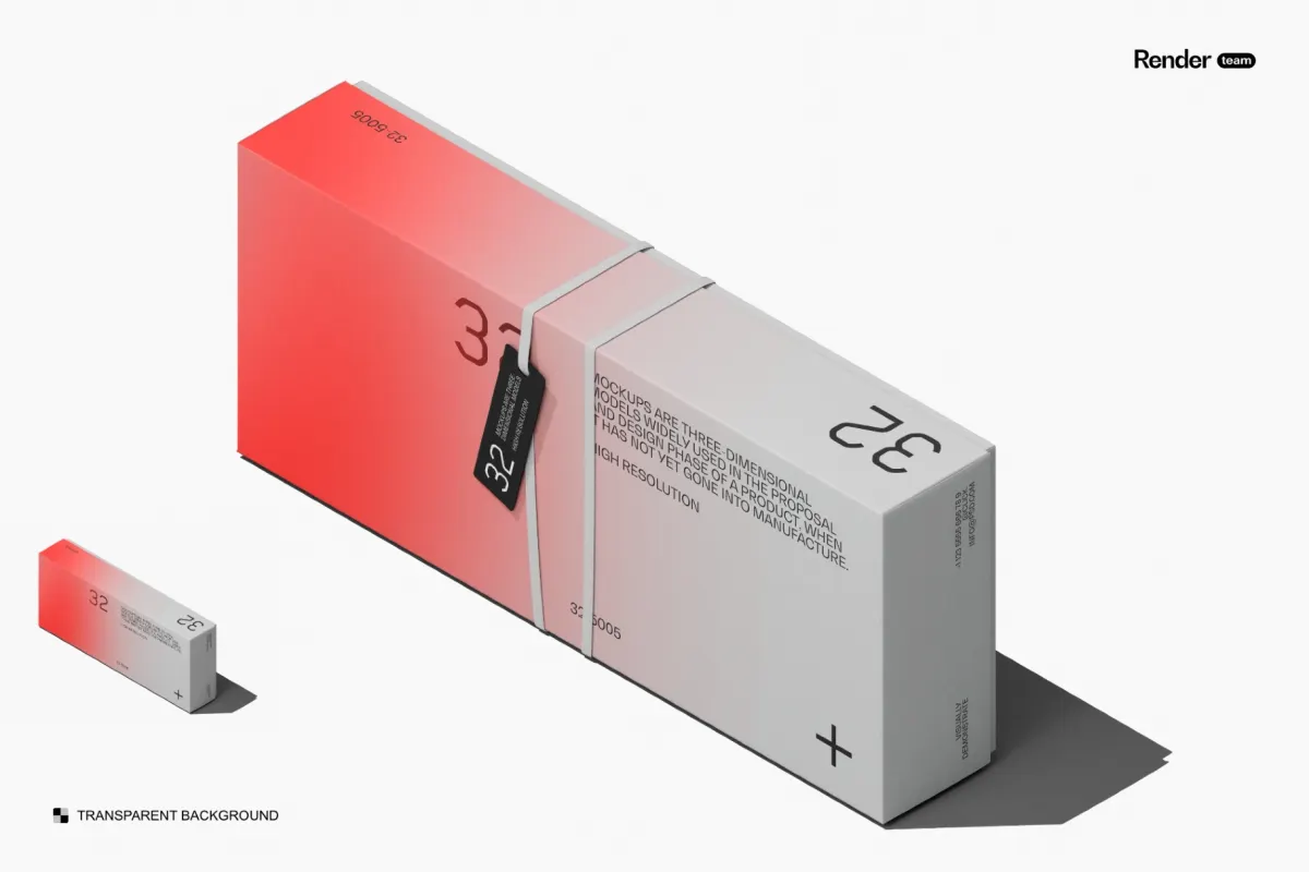 Paper Box Mockup Collection with Hang Tag