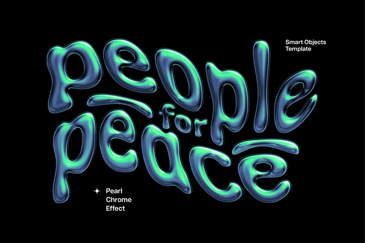 Pearl Chrome Text Effect