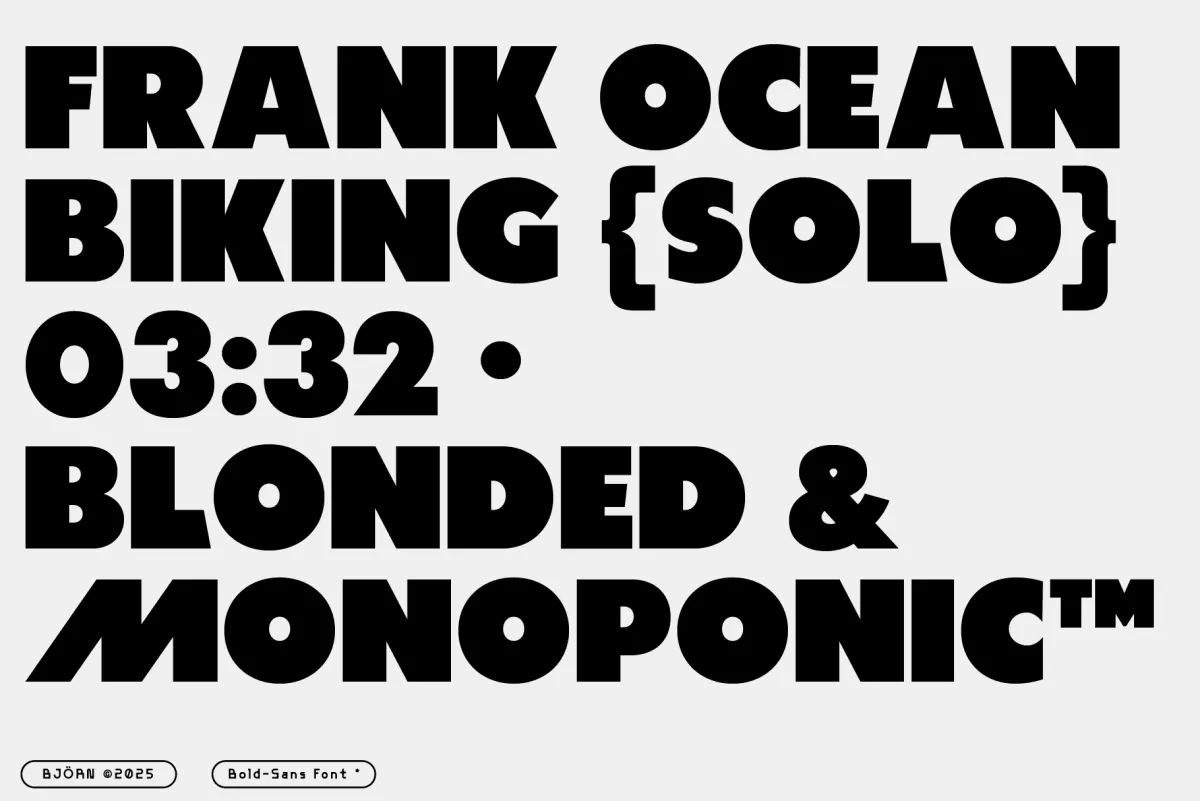 AT BJÖRN — Bold Sans Serif