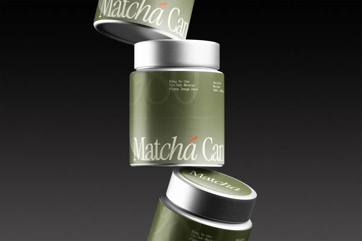 Matcha Tin Can Mockup