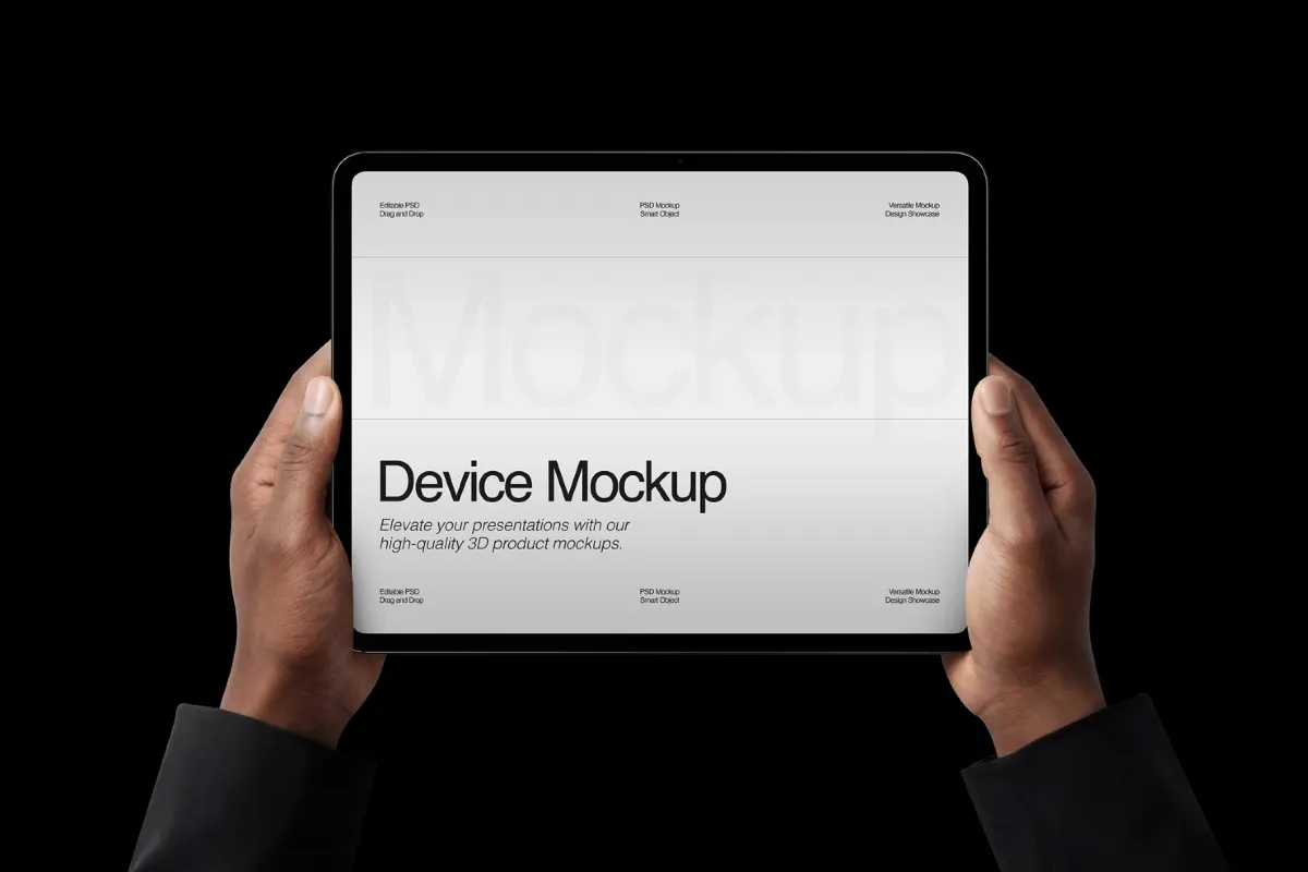 Hand Holding Device Mockup Set
