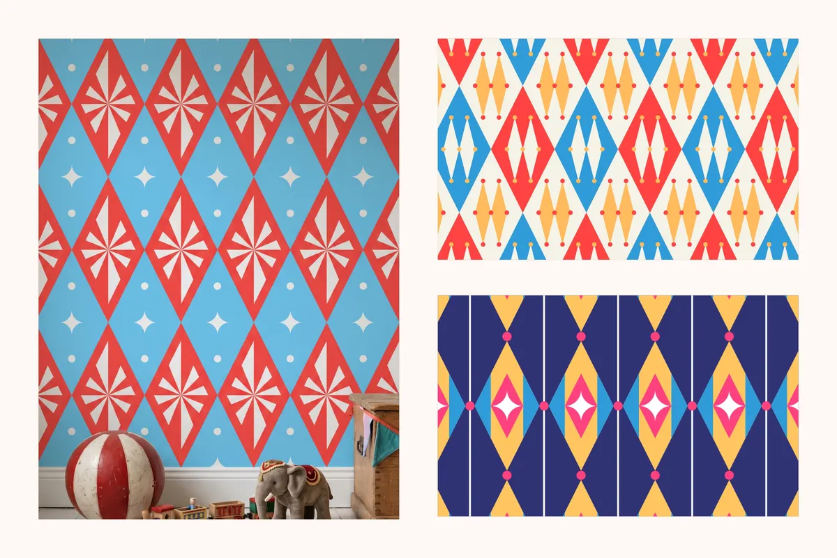 Neo Circus Seamless Pattern