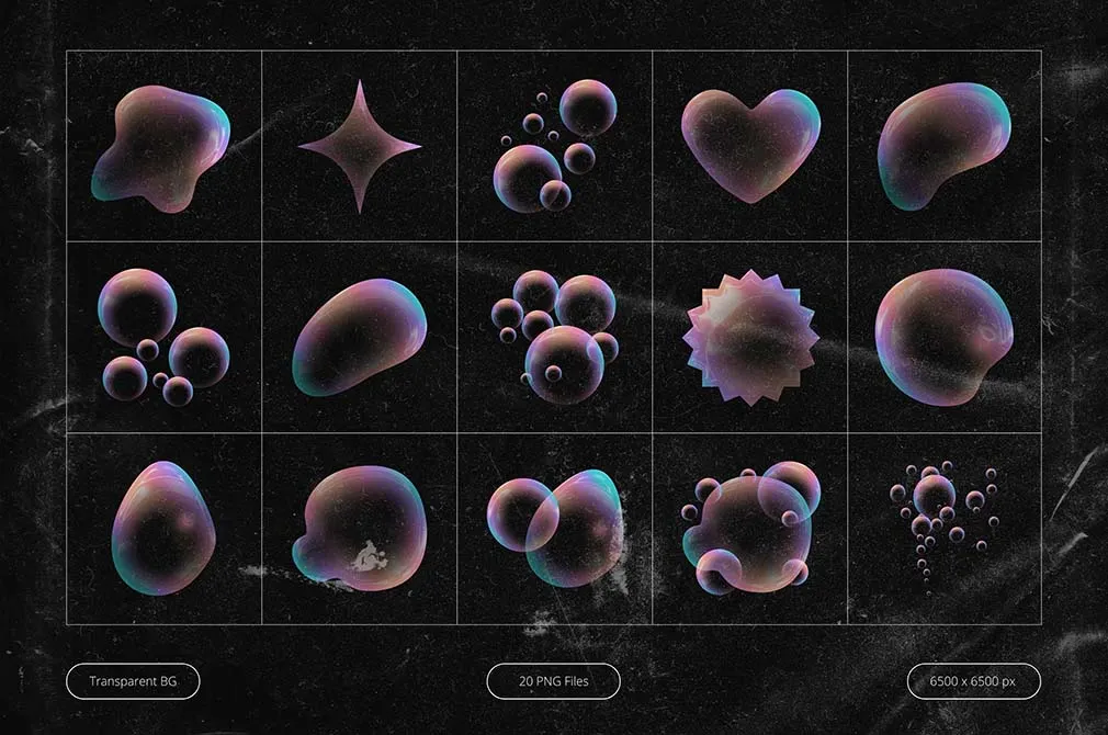 3D Holographic Blob Shapes