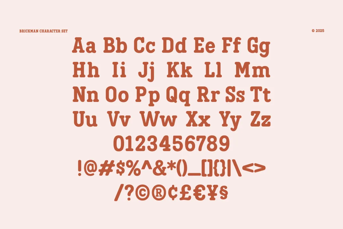 Brickman - Bold Slab Serif Typeface