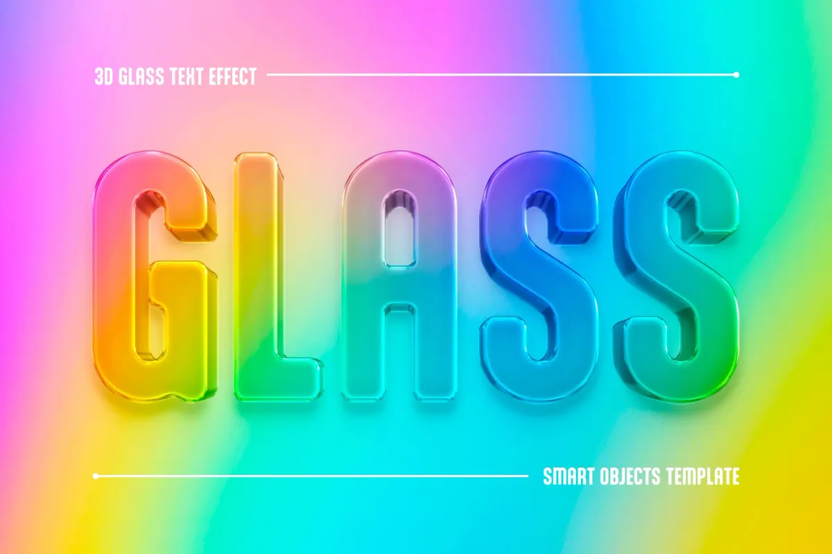 Glass 3D Text Effect