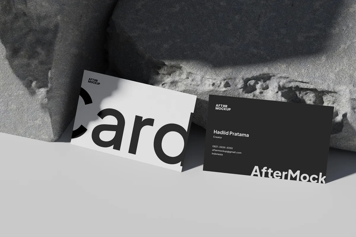 HASNIA Business Cards Duo Mockup