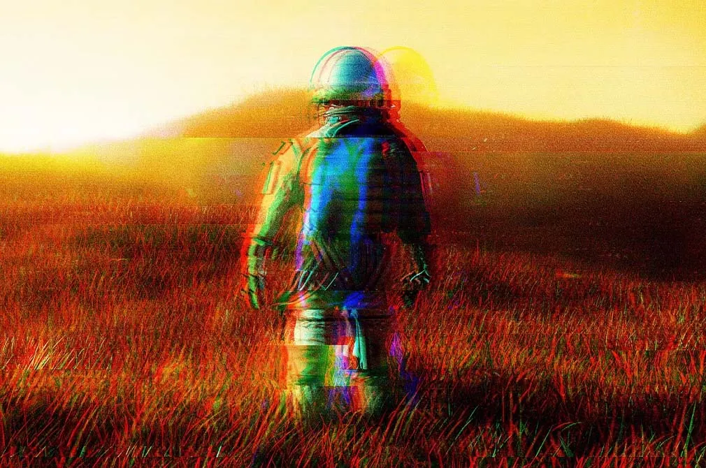 Screen Glitch Distort Photo Effect