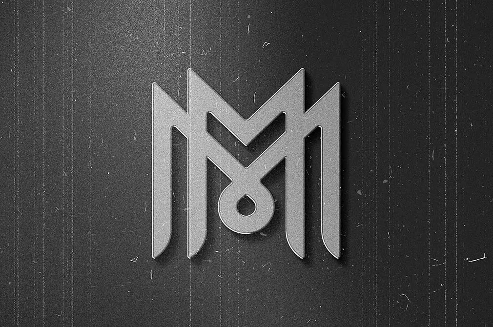 Retro Black & White Text & Logo Effect