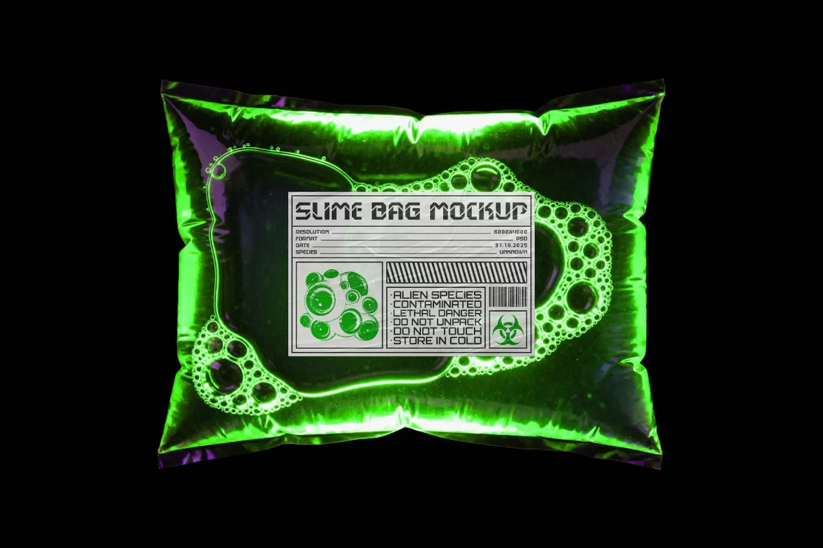 Sealed Plastic Bag Mockup
