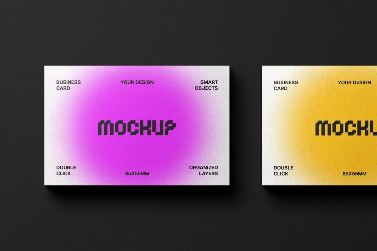 85x55 Business Cards Mockup