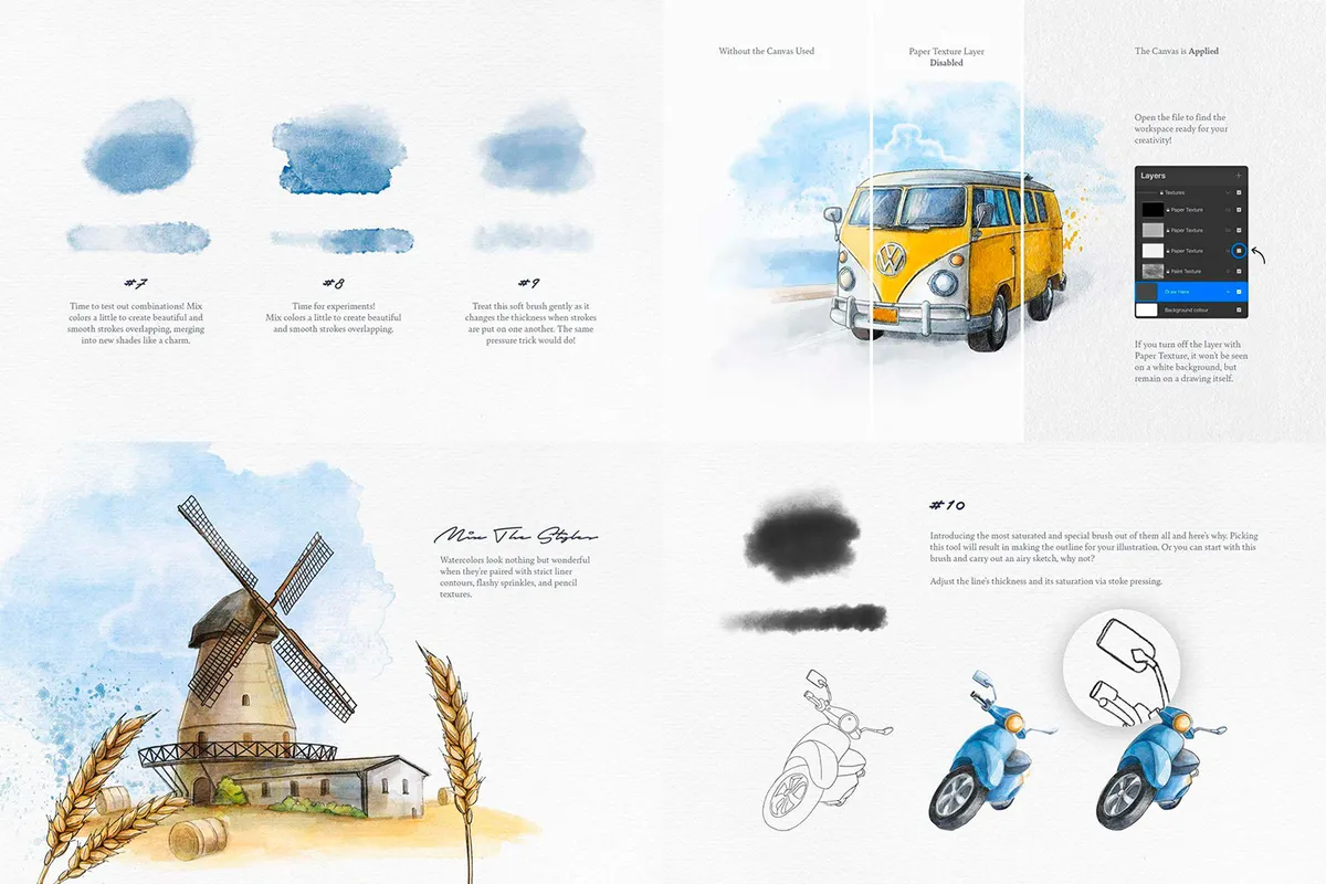 18 in 1 Procreate Brushes Bundle