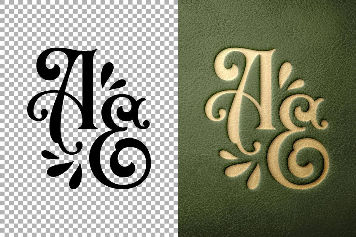 Leather Gold Embossing Mockup
