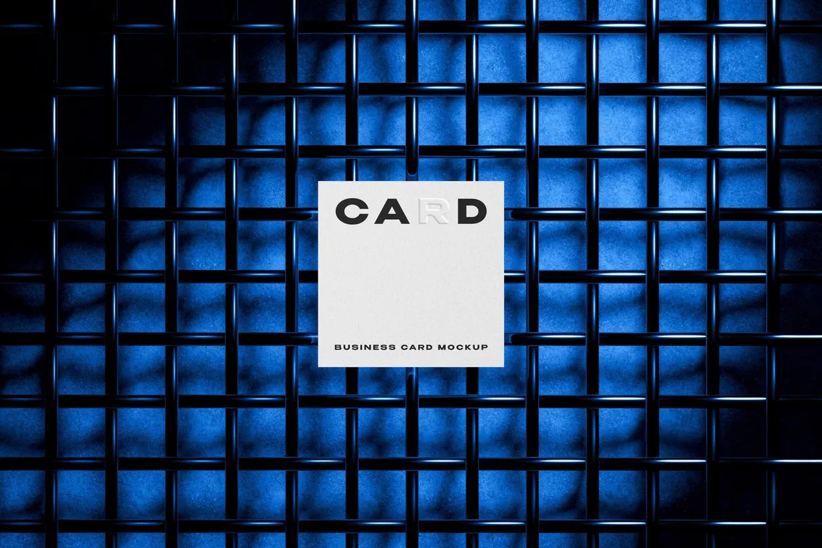 Square Business Card Mockup