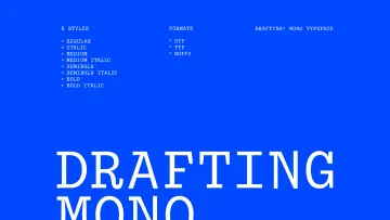 Drafting Mono Typeface