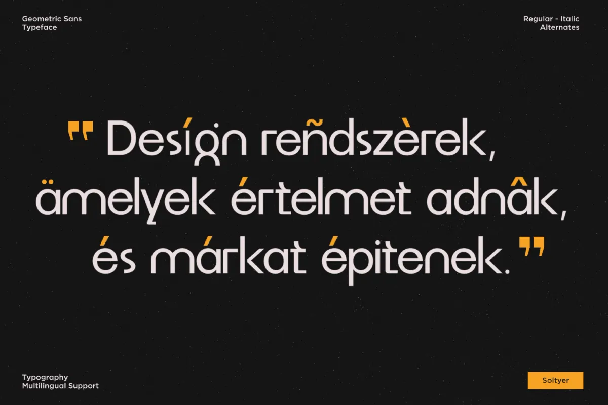 Soltyer - Geometric Sans Serif Font