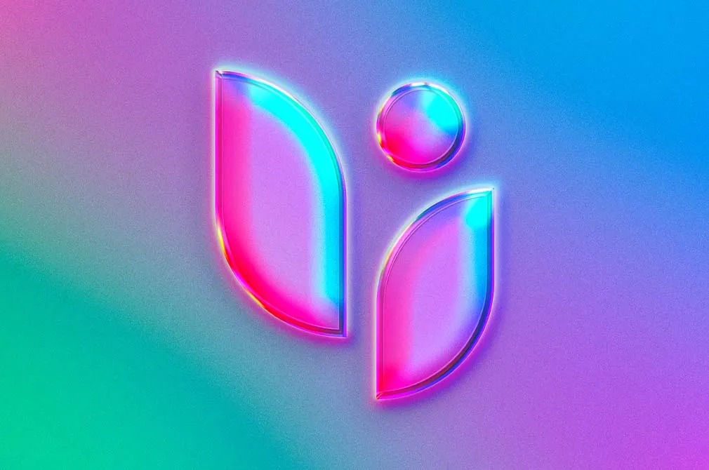 Glossy Holography Text & Logo Effect
