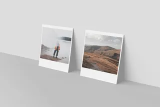 Realistic Polaroid Mockup Set