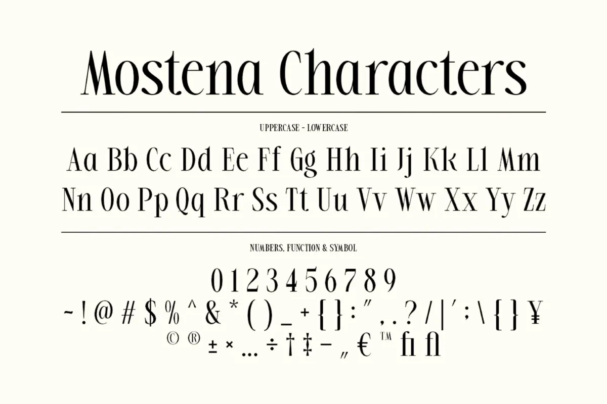 Mostena - Modern Elegant Serif Font