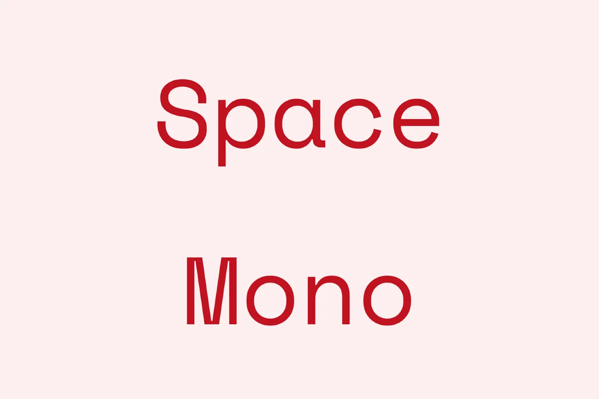 Space Mono Font Family