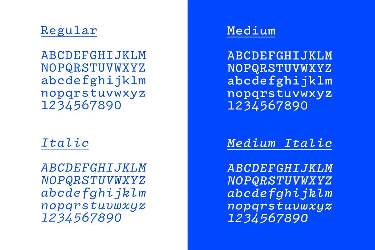 Drafting Mono Typeface