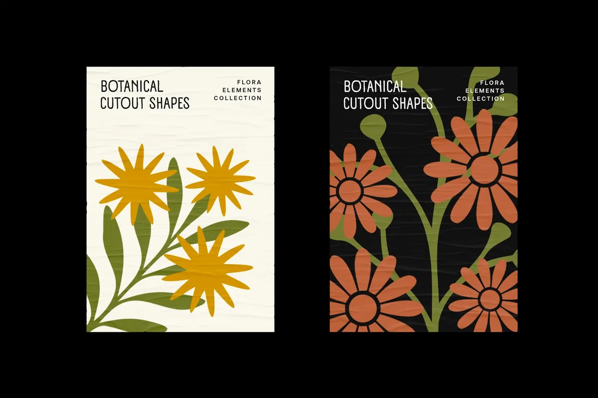 Flora Elements: 208 Botanical Shapes