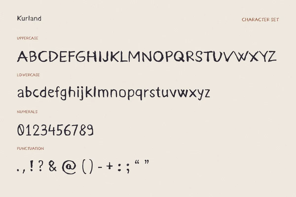 Kurland - Rough Brush Font