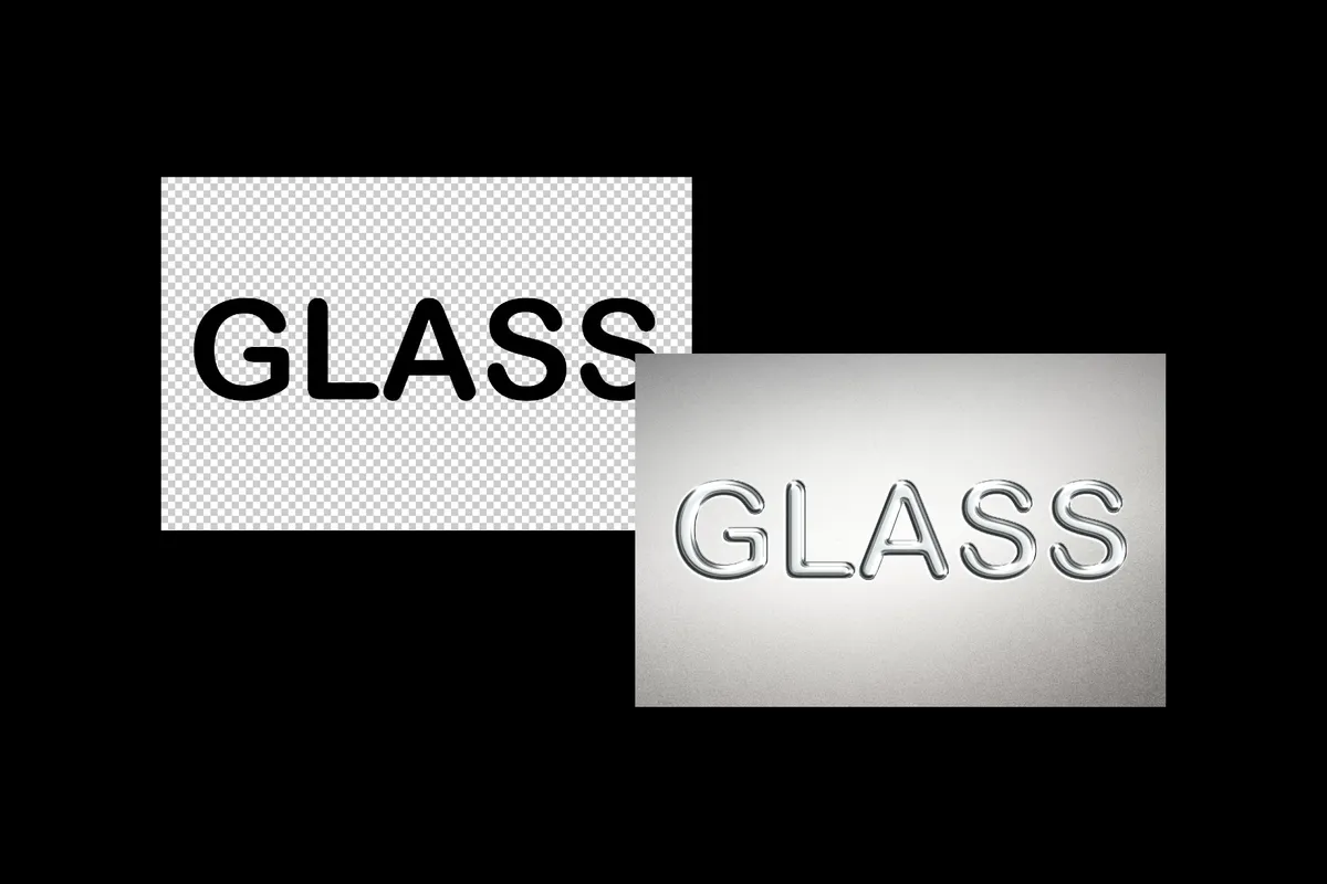 Embossed Glass Text Effect