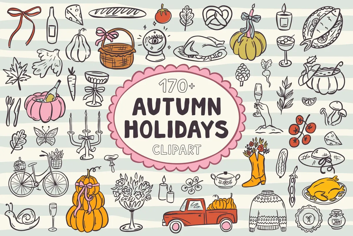 Autumn Holidays Clipart Bundle