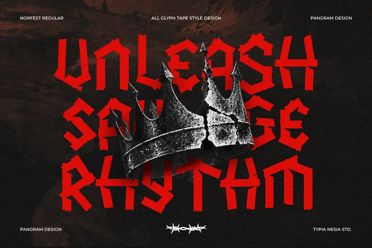 Norfest - Tape Craft Blackletter Display Font
