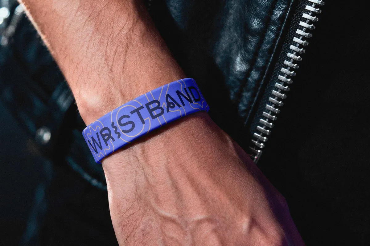 Rubber Bracelet Mockup on Wrist