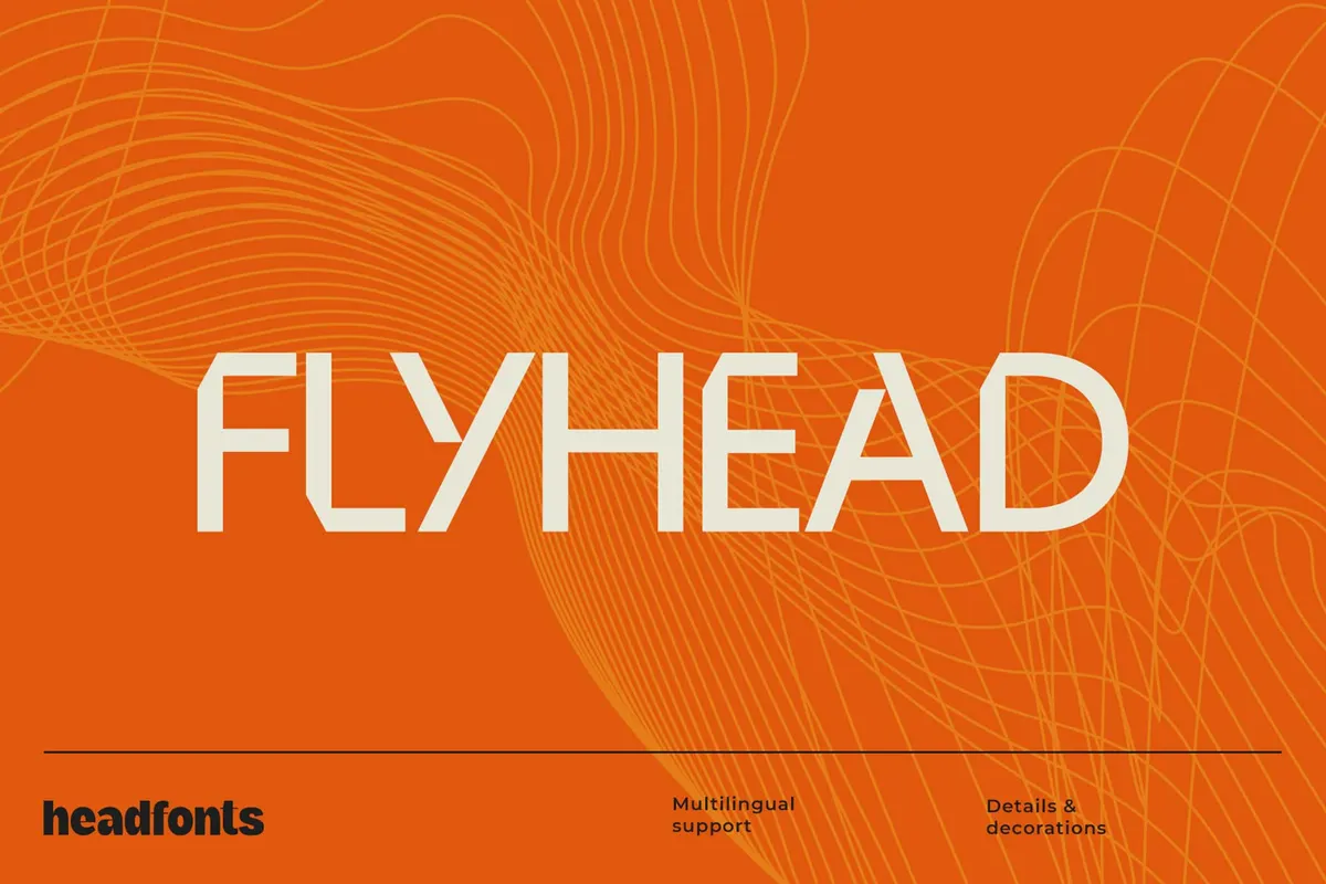 Flyhead Minimalist Tech Font
