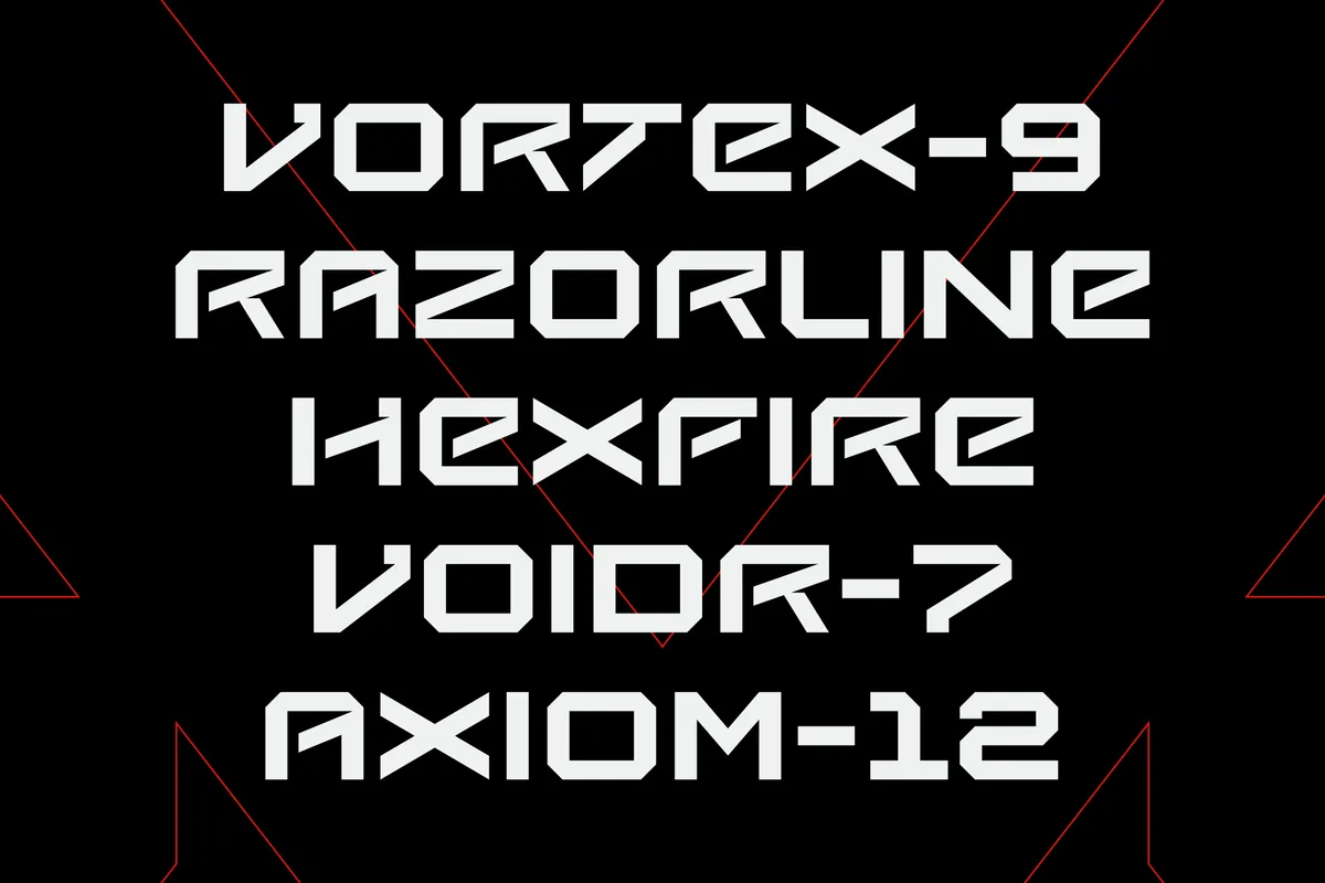 Scitex - Futuristic Angular Display Font