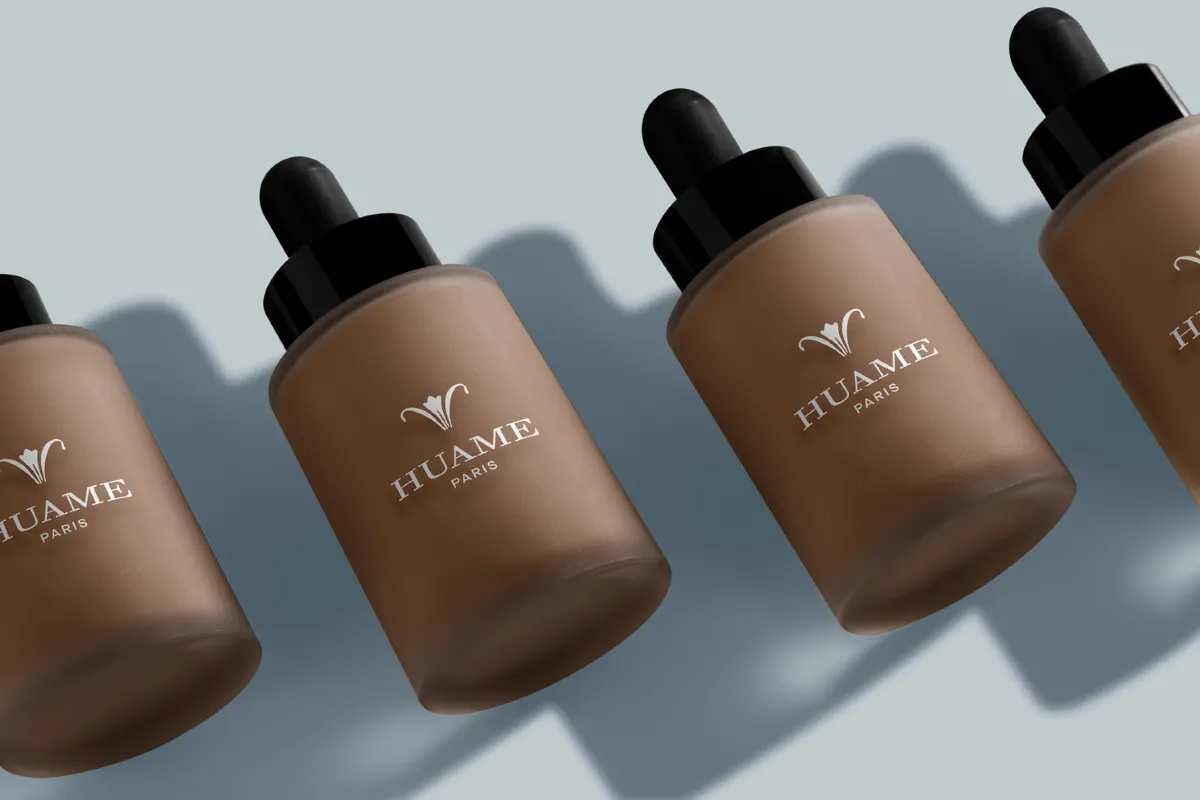 Frosted Glass Dropper Bottle Mockup