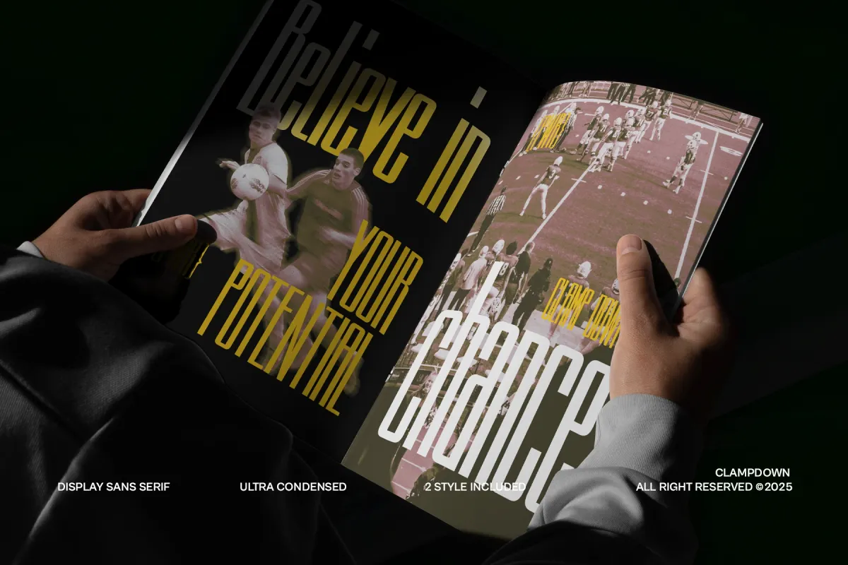 Clampdown - Condensed Display Sans Serif Font
