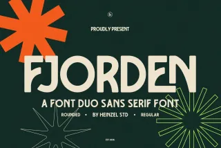Fjorden - Retro Sans Serif Font Duo