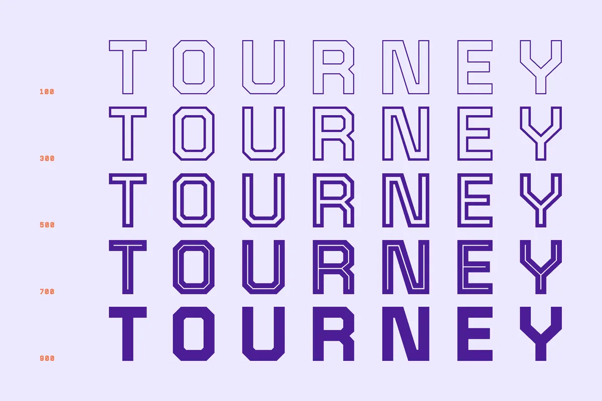 Tourney - Free Outline Font Family