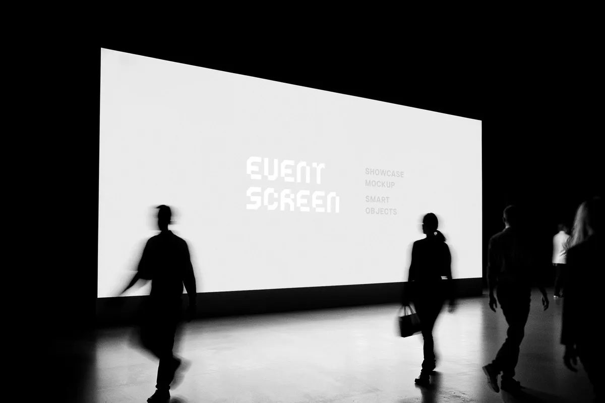 Large 21:9 Event Screen Mockup
