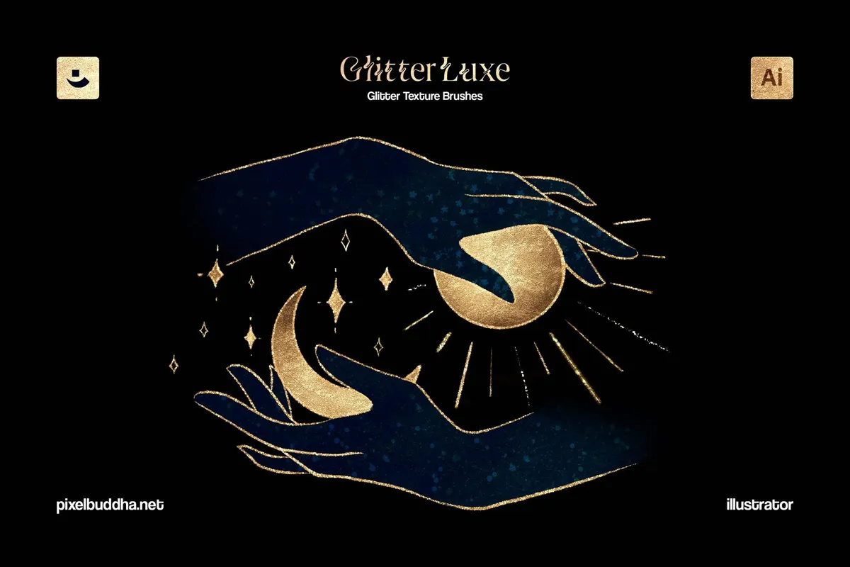 Glitter Texture Illustrator Brushes