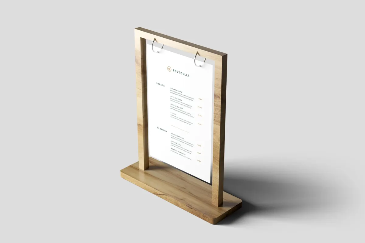 Table Menu Mockups
