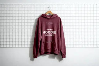 Hoodie on Hanger Mockup