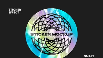 Plastic Sticker Mockup
